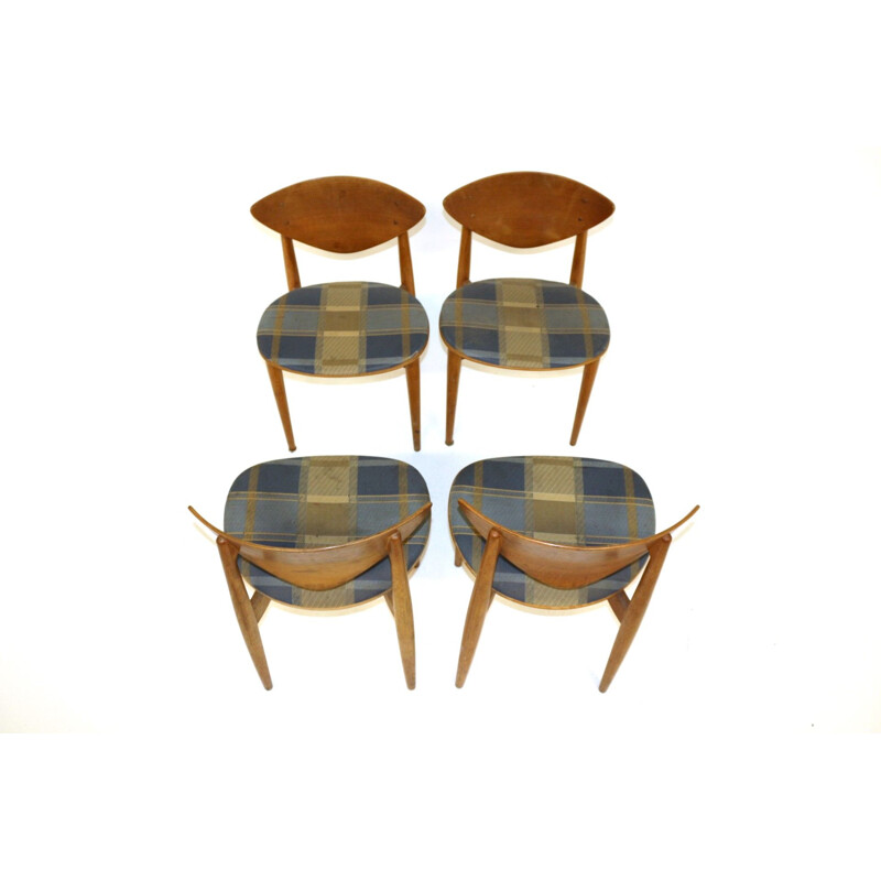 Ensemble de 4 chaises vintage de Peter Hvidt & Orla Mölgaard, Suède 1960