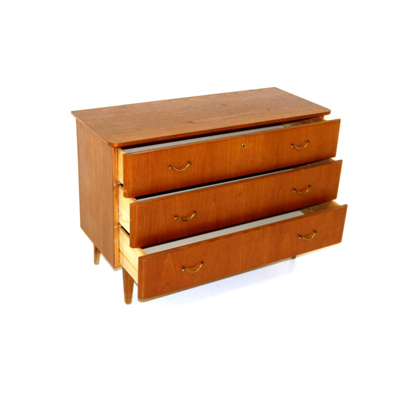 Vintage teak chest of drawers, Sweden 1950