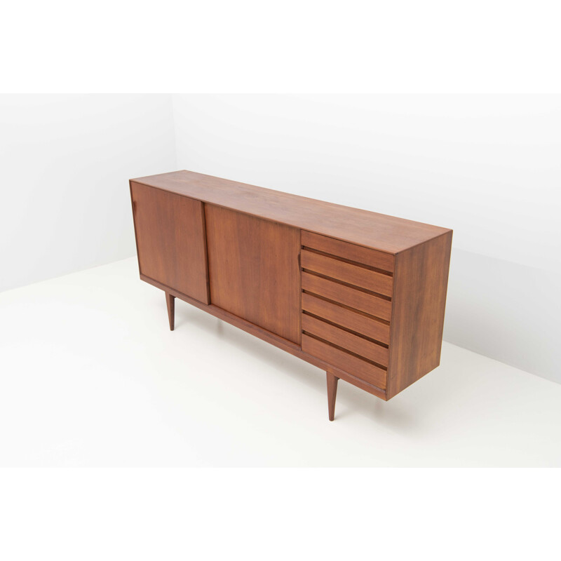 Vintage high sideboard by Henry Rosengren-Hansen for Brande Møbelfabrik, Denmark 1950s