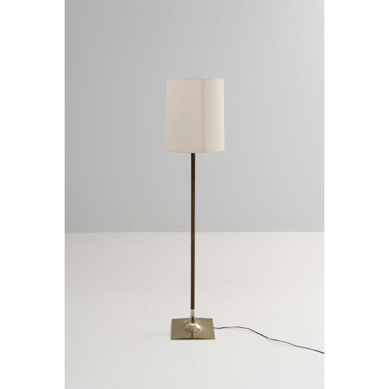 Vintage vloerlamp met messing voet, 1960