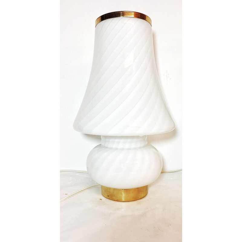 Pair of mid-century Murano glass table lamps