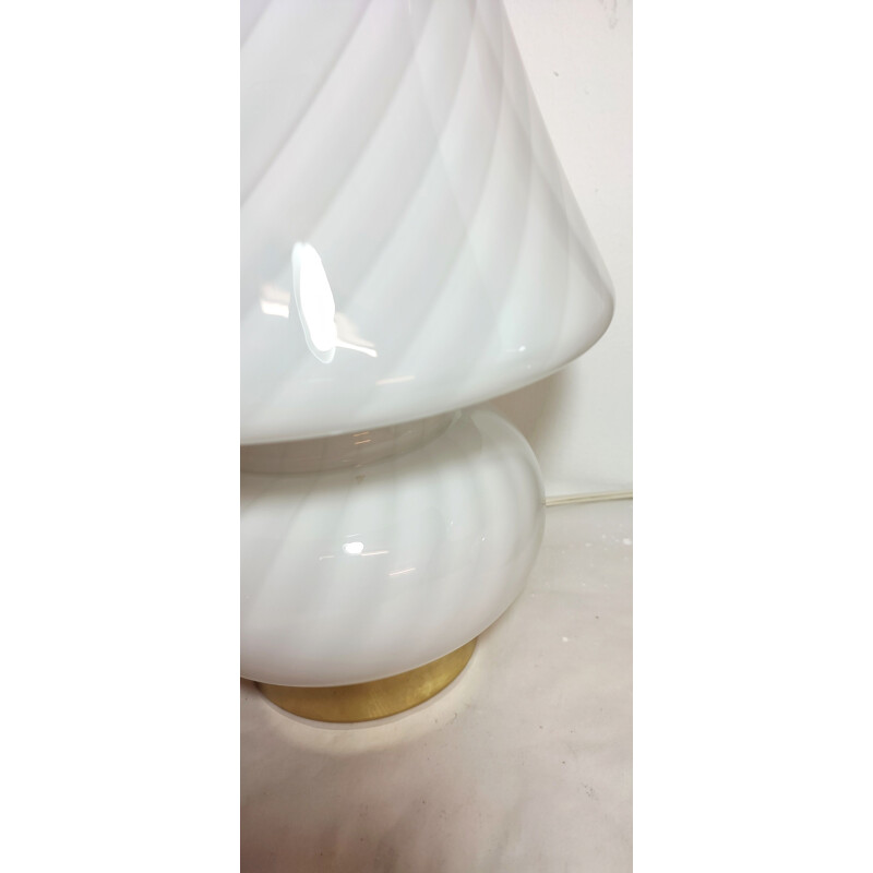 Pareja de lámparas de mesa de cristal de Murano de época