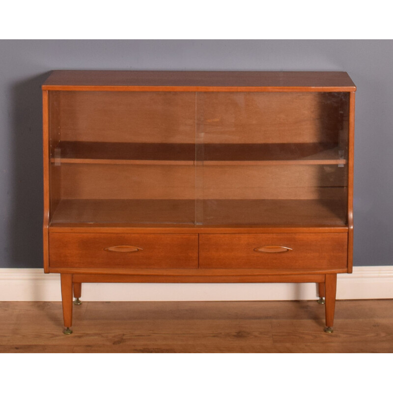 Vintage teak Jentique Glazed bookcase display case, 1960s