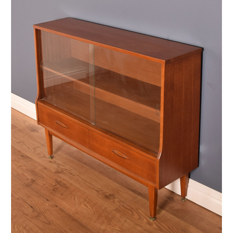 Vintage teak Jentique Glazed bookcase display case, 1960s