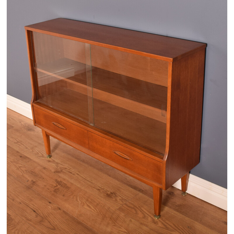 Vintage teak Jentique Glazed bookcase display case, 1960s