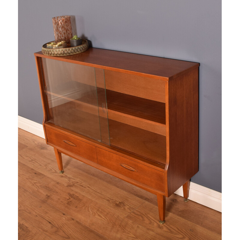 Vintage teak Jentique Glazed bookcase display case, 1960s