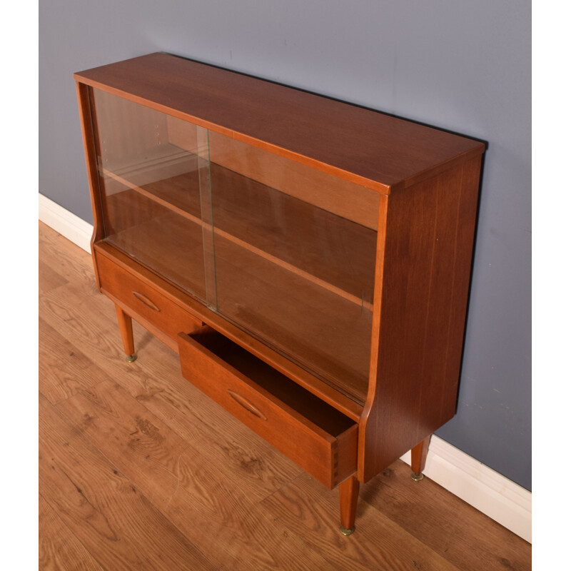 Vintage teak Jentique Glazed bookcase display case, 1960s