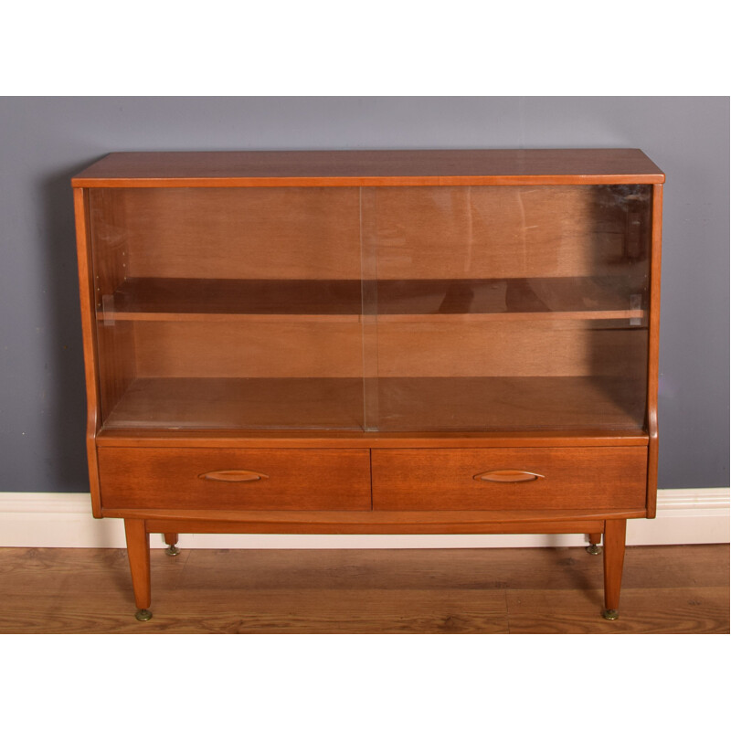 Vintage teak Jentique Glazed bookcase display case, 1960s