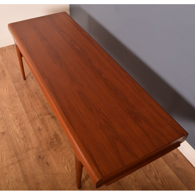 Teak mid-century coffee table by Johannes Andersen for CFC Silkeborg