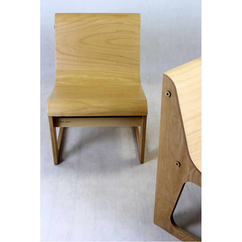 Vintage beech plywood chair Symposio by René Šulc for TON, 2010s