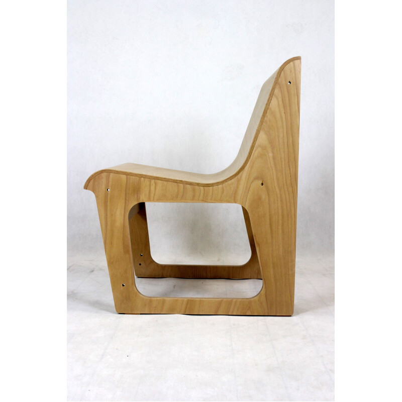 Vintage beech plywood chair Symposio by René Šulc for TON, 2010s