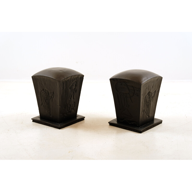 Pair of vintage Ara stools by P. Starck, 1985