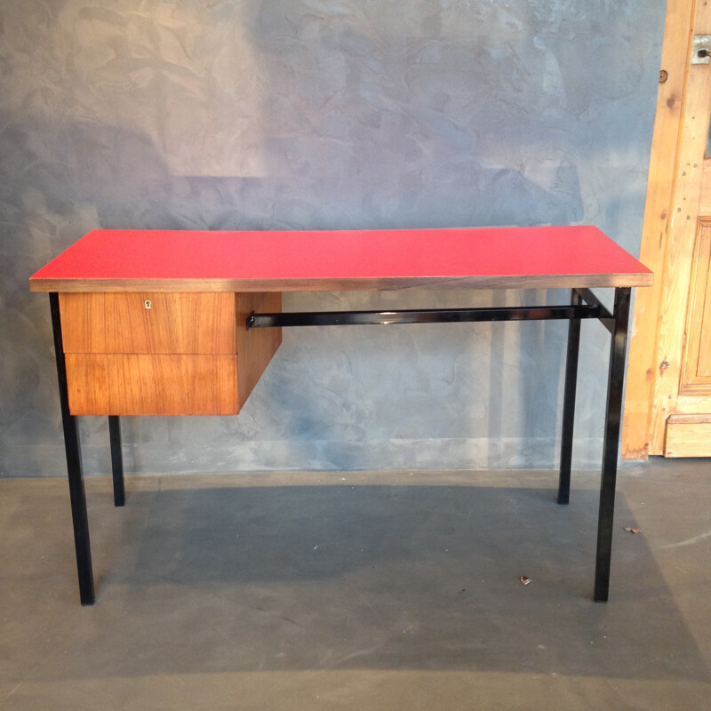 Desk with double sided box -  année 50