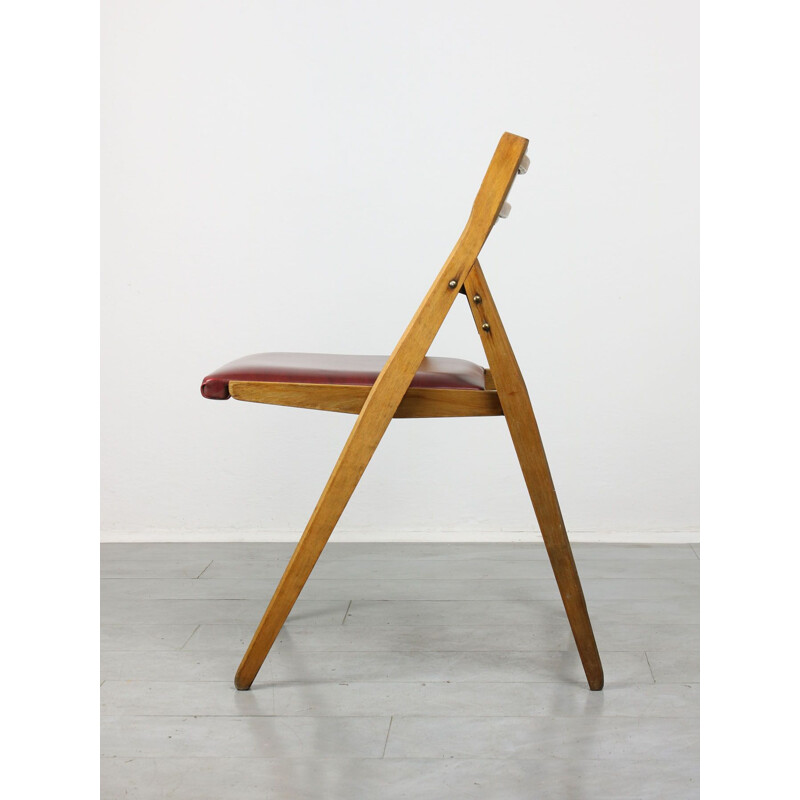 Vintage-Klappstuhl eden rot von Gio Ponti