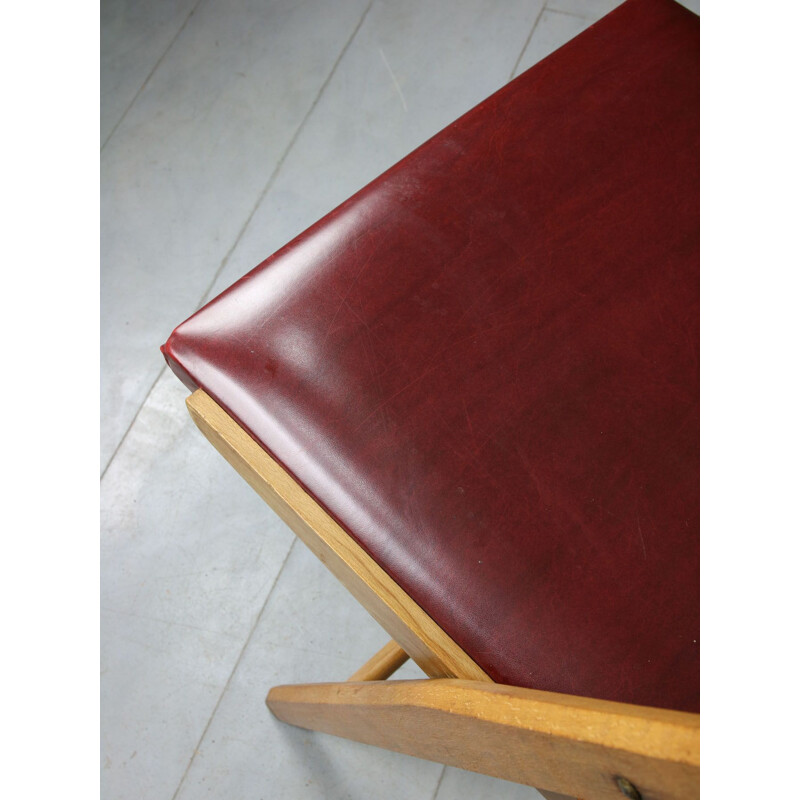 Vintage red Eden folding chair by Gio Ponti