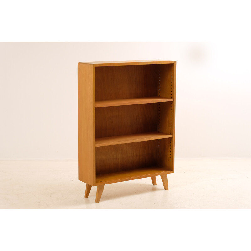 Vintage birch wood bookcase, 1950