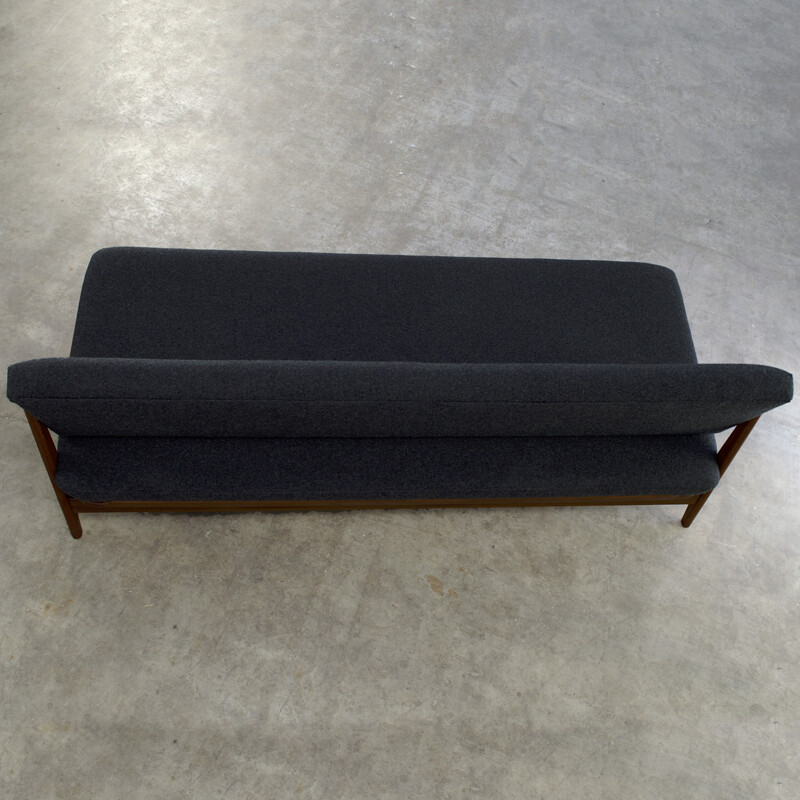 Daybed sofa in teak and fabric, Arne Wahl IVERSEN - 1960s