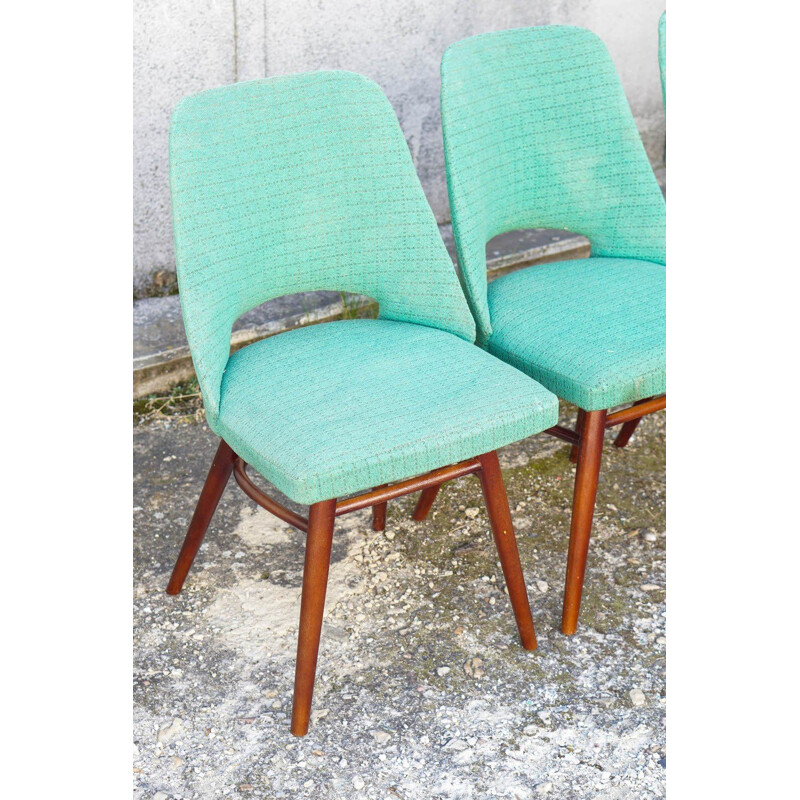 Ensemble de 3 chaises à manger vintage, CZ 1960