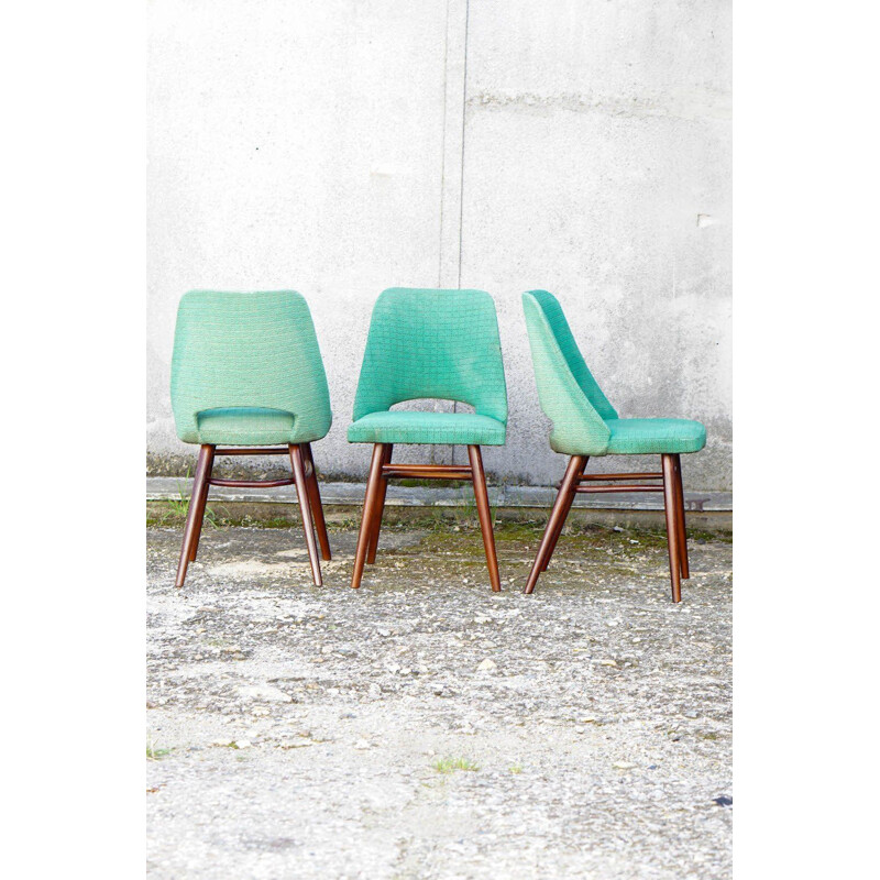 Set of 3 vintage dining chairs, CZ 1960s