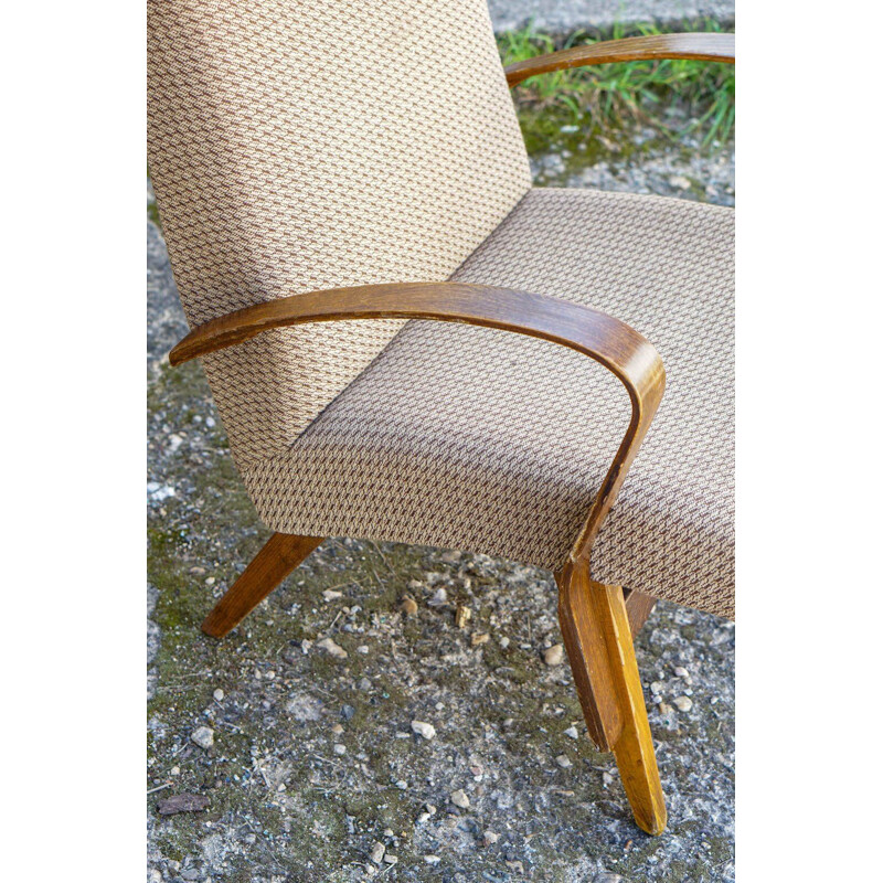 Mid century beige armchair by J.Smidek, CZ 1960s