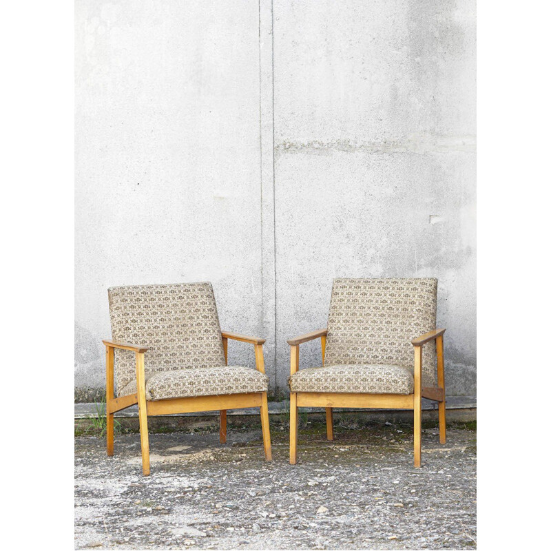 Pair of vintage armchairs by TON, CZ 1960s