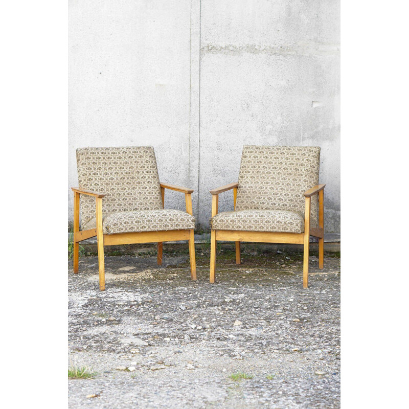 Pair of vintage armchairs by TON, CZ 1960s