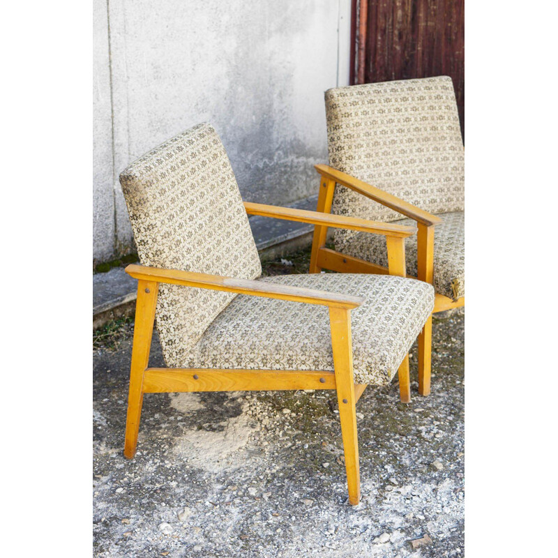 Pair of vintage armchairs by TON, CZ 1960s