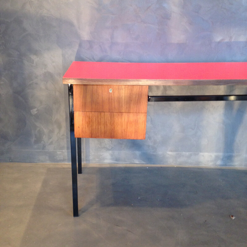 Desk with double sided box -  année 50