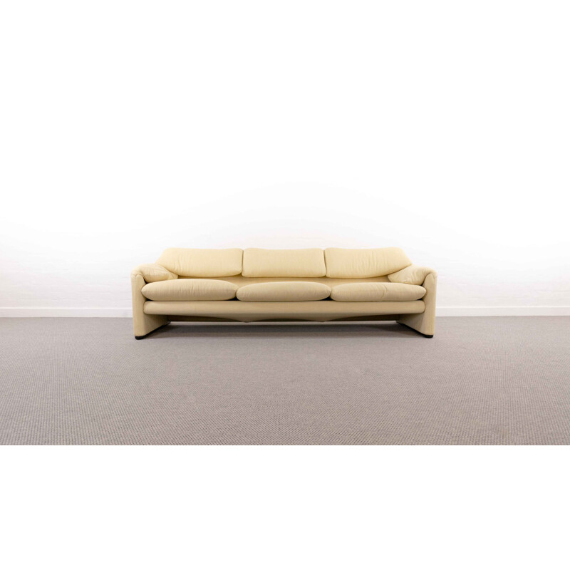 Vintage Maralunga 3-seat sofa by Vico Magistretti for Cassina, 1973