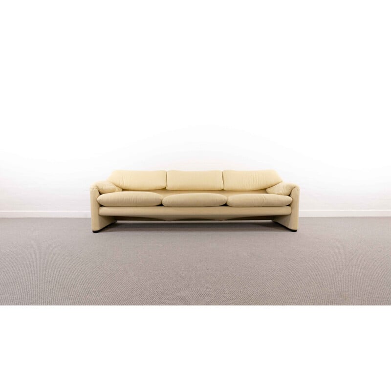 Vintage Maralunga 3-seat sofa by Vico Magistretti for Cassina, 1973