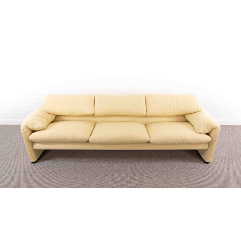 Vintage Maralunga 3-seat sofa by Vico Magistretti for Cassina, 1973