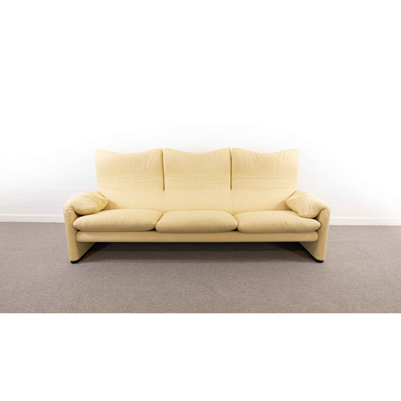 Vintage Maralunga 3-seat sofa by Vico Magistretti for Cassina, 1973