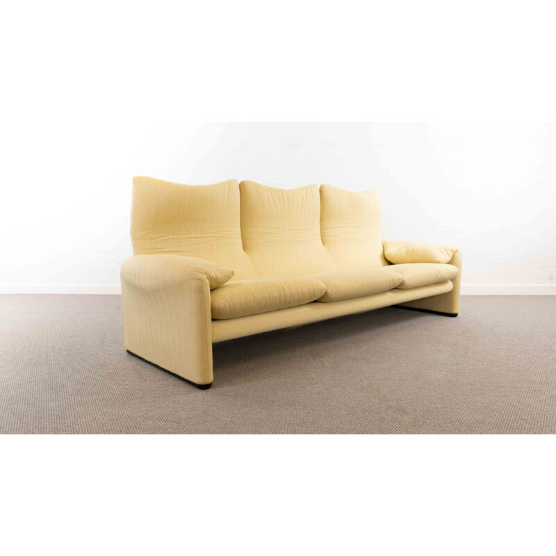 Vintage Maralunga 3-seat sofa by Vico Magistretti for Cassina, 1973