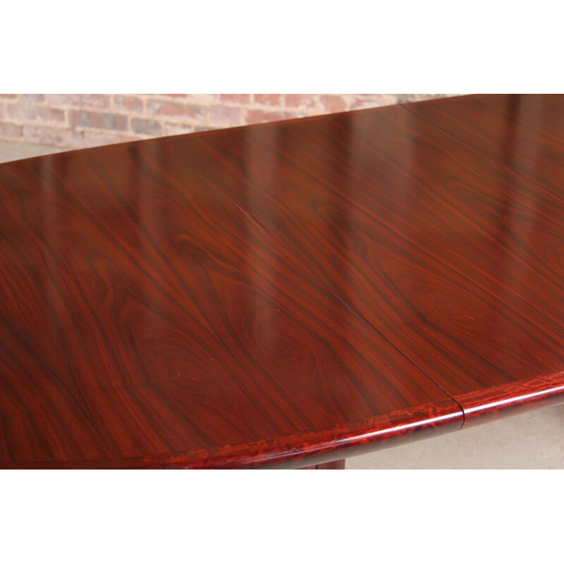 Danish mid century oval rosewood dining table, 1970s