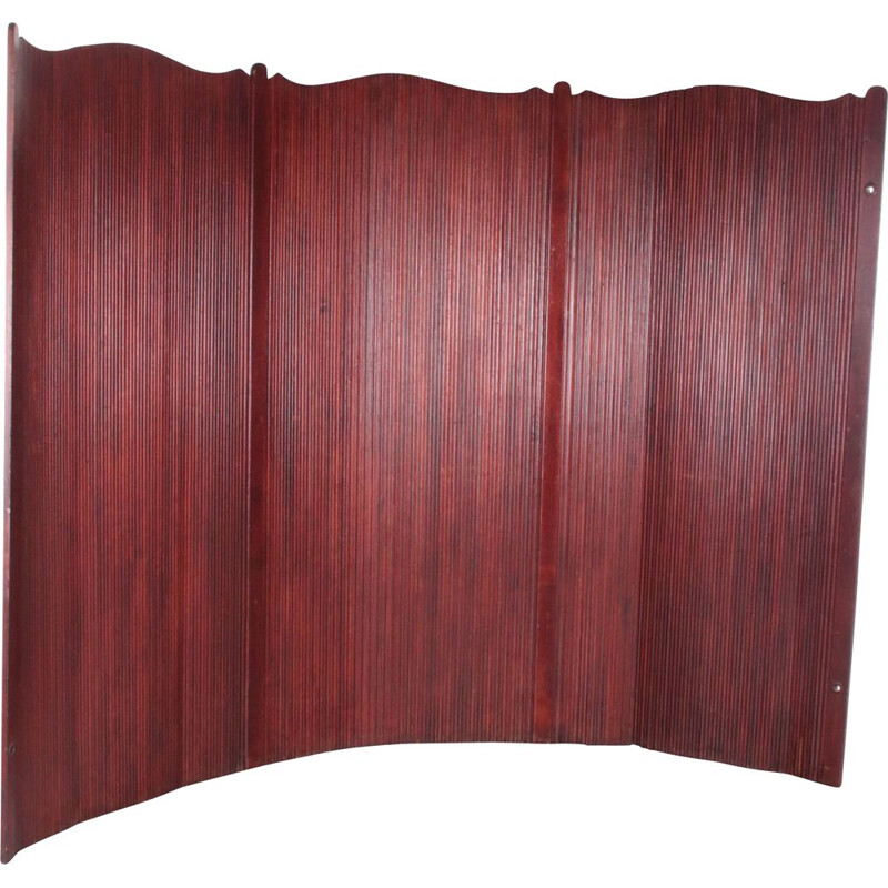 Mid-cenrury room divider by Jomain Baumann Tambour Screen, 1950s