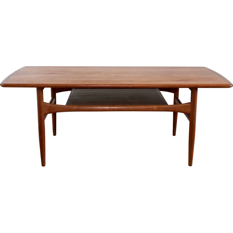 Scandinavian vintage teak coffee table Arrebo Mobler, 1960s