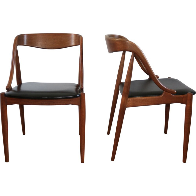 Paire de chaises teck scandinaves Johannes Andersen 1960