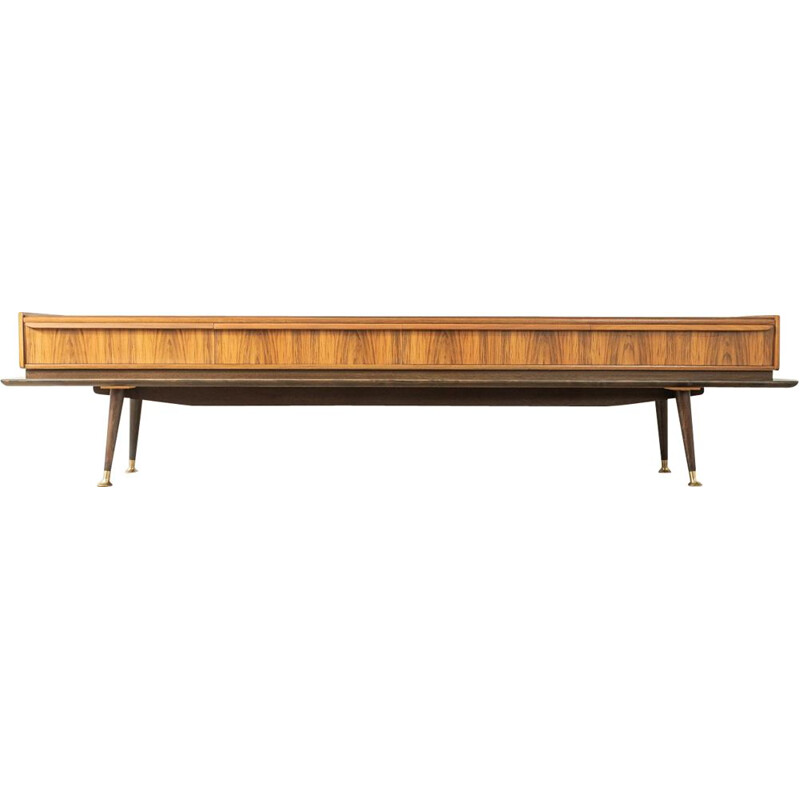 Mid-century walnut veneer lowboard, 1950s