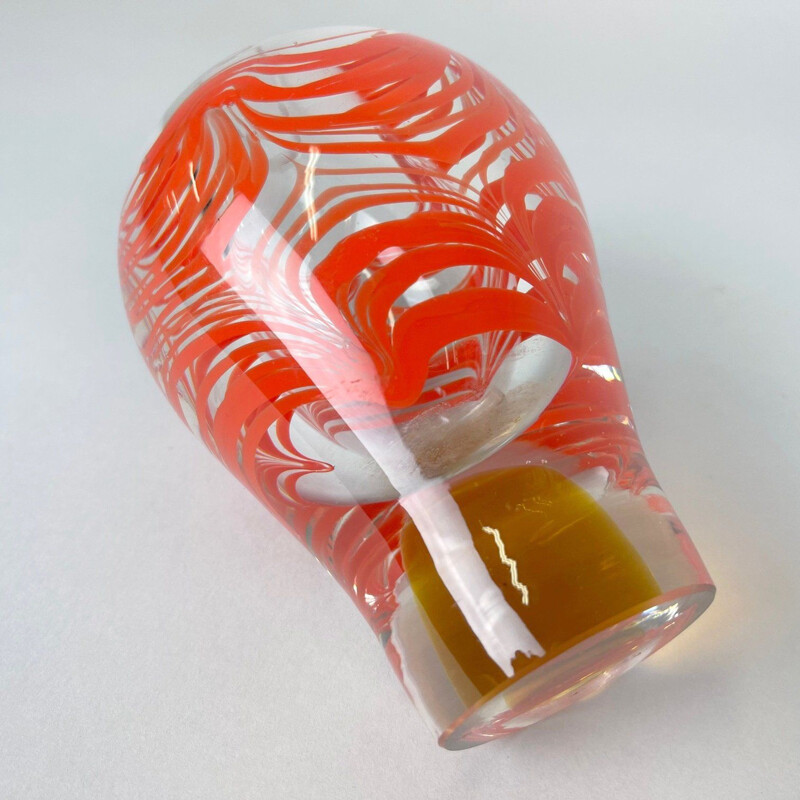 Vintage art glass vase by Ivo Rozsypal, Czechoslovakia 1970