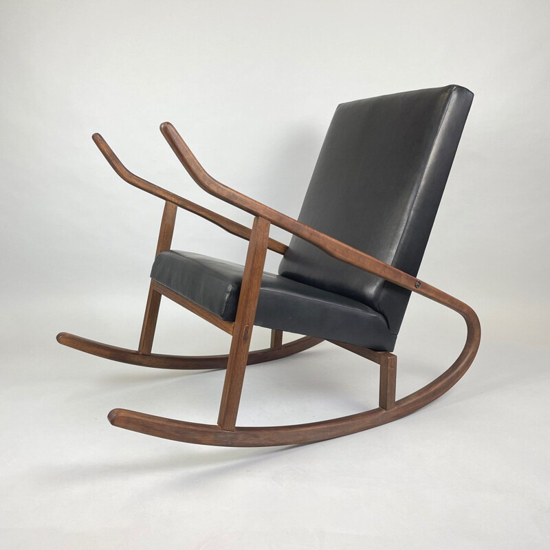 Vintage rocking chair, Czechoslovakia 1970