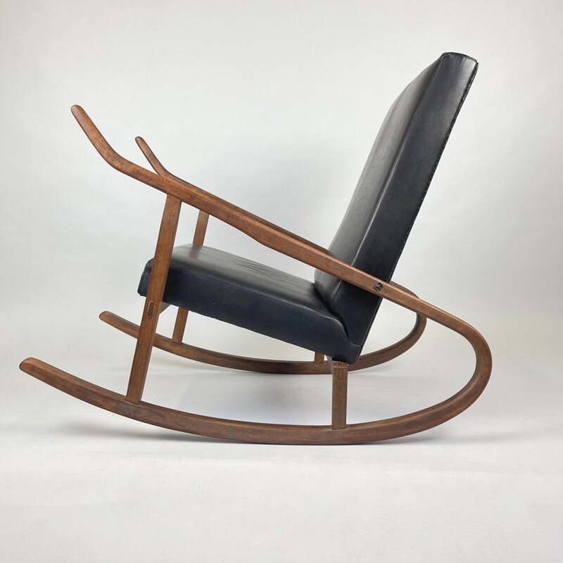 Vintage rocking chair, Czechoslovakia 1970