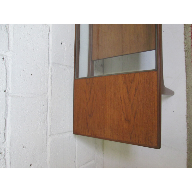 Vintage teak and glass coffee table