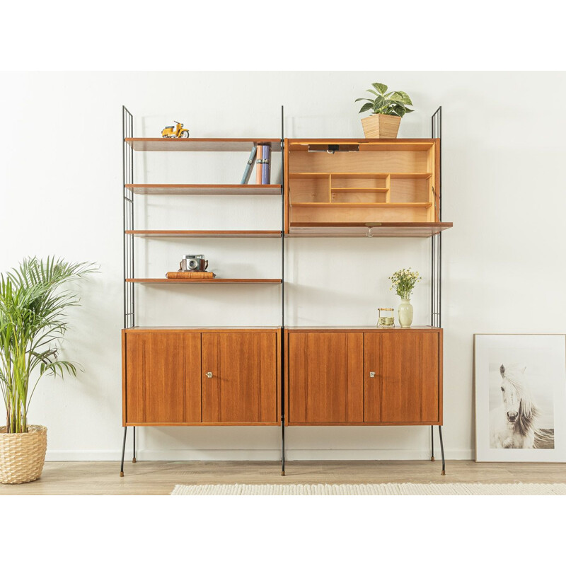 Vintage teak modular shelving system, 1950s