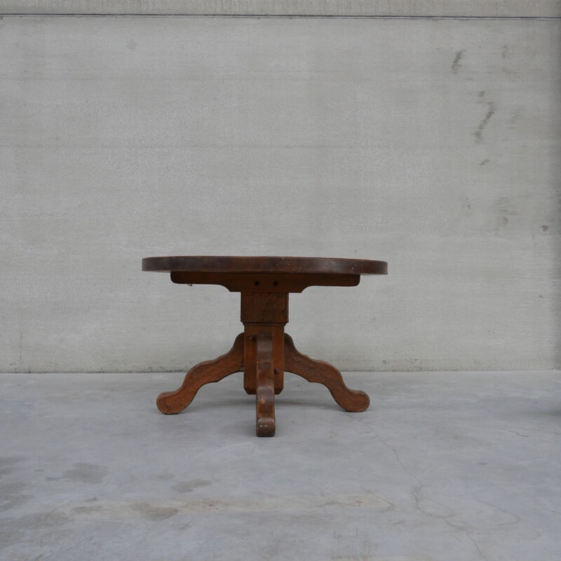 Circular mid-century dining table, Belgium 1970s