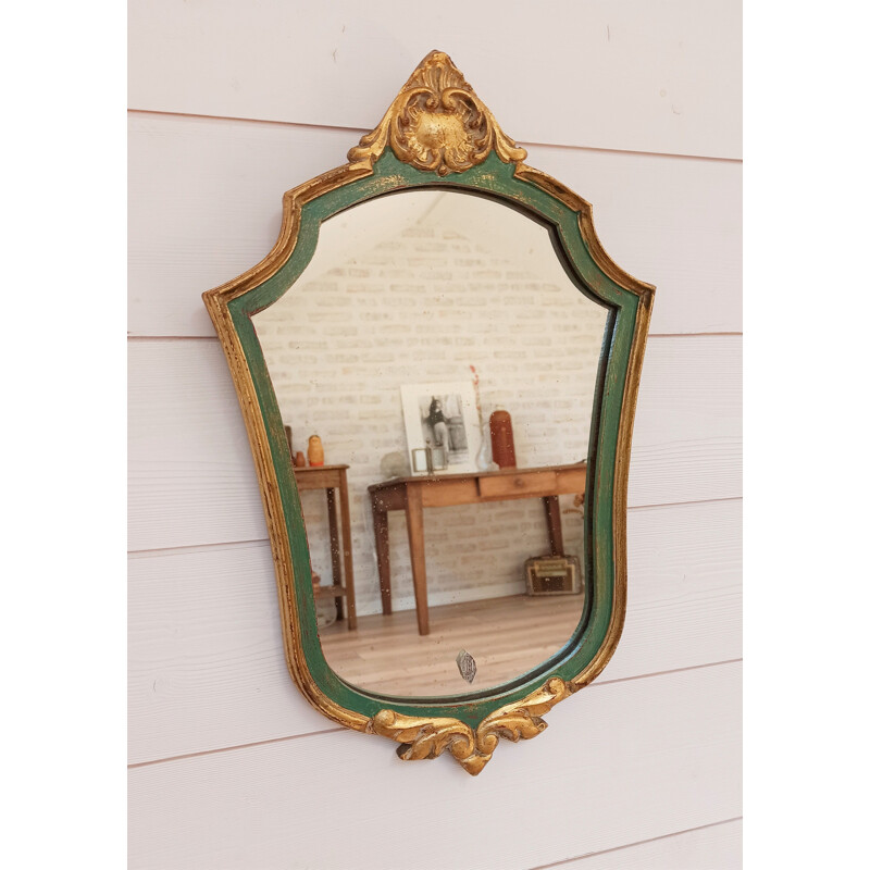Miroir baroque vintage en bois