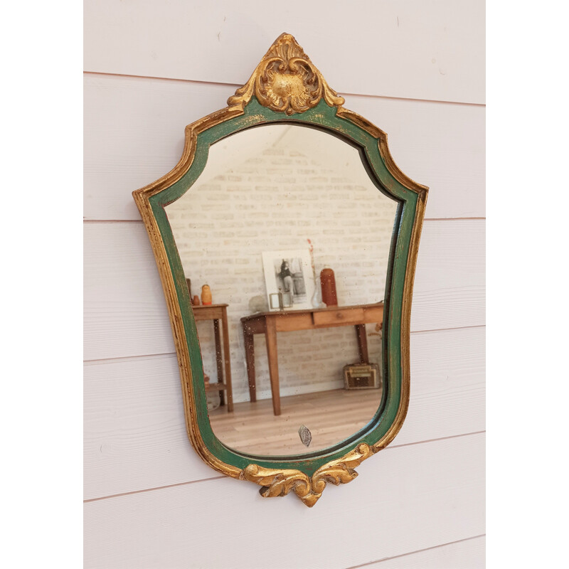 Vintage baroque wooden mirror