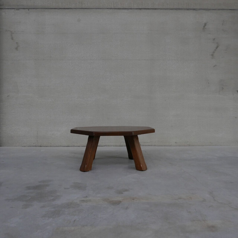 Vintage hexagonal coffee table, Belgium 1960