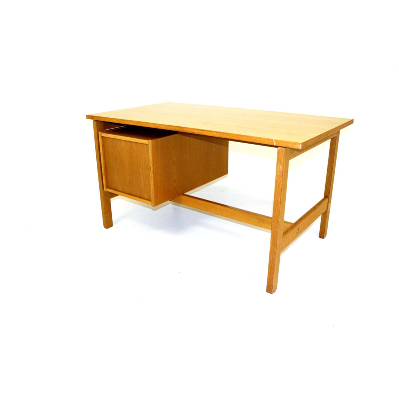 Vintage oakwood desk by Hans J Wegner for Getama, Denmark 1960