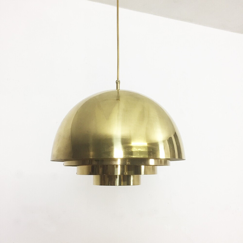 Vereinigte Werkstätten Collection hanging light in brass - 1970s