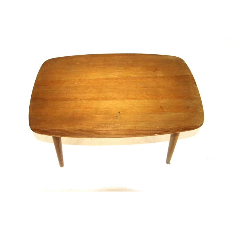 Vintage pine table by Göran Malmvall, Sweden 1950